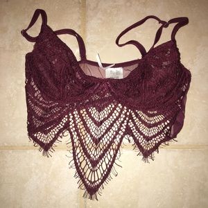 Maroon bralette